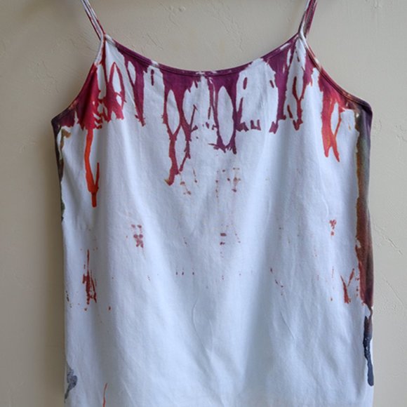 Tie Dye Spaghetti Strap Camisole Tank Top, Women's Summer Tank Top - Picture 1 of 3